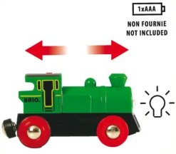 Brio 33595 Batteridrevet tovejs lokomotiv, grønt/sort- Togbaner & Tog