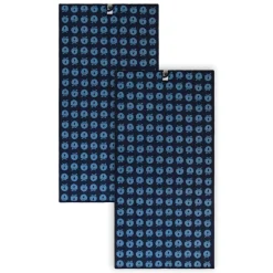 Småfolk 2 pak håndklæde 70x140 med æbler - Blue-Børn Badekåber & Håndklæder