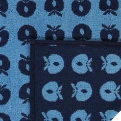 Småfolk 2 pak håndklæde 70x140 med æbler - Blue-Børn Badekåber & Håndklæder