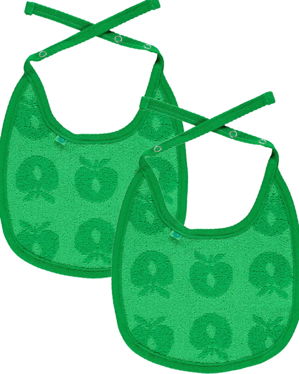 Småfolk 2 pak lille hagesmæk med æbler - Apple green- Hagesmække