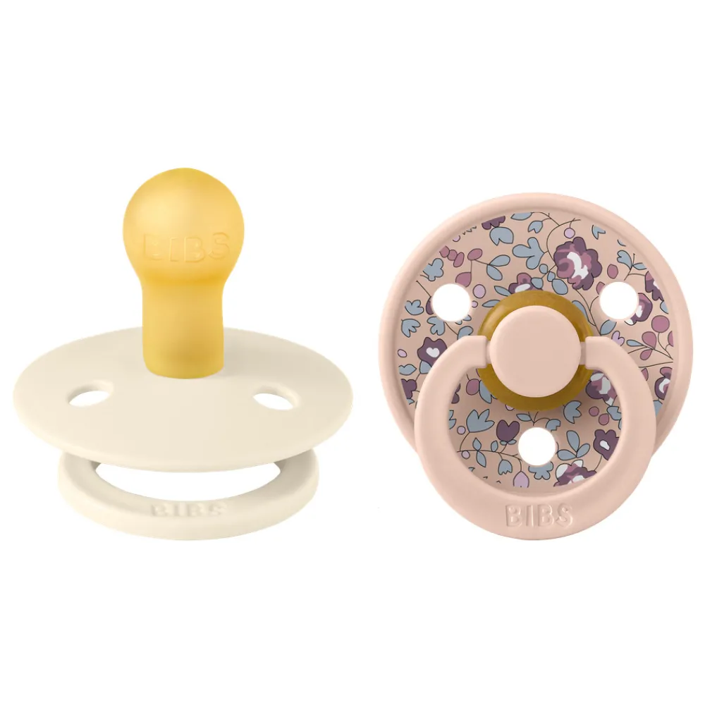 BIBS X LIBERTY 2 PK Colour Eloise Latex Size 1 Blush Mix- Sutter