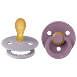 BIBS 2 pk. Colour Latex str.2 Symmetrical - fossil grey/mauve- Sutter