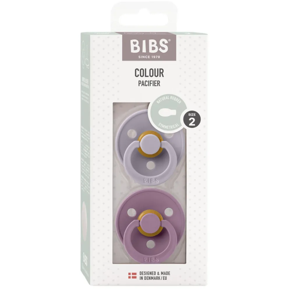 BIBS 2 pk. Colour Latex str.2 Symmetrical - fossil grey/mauve- Sutter