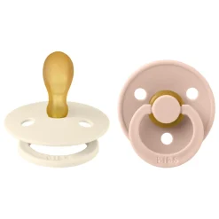 BIBS 2 pk. Colour Latex str.2 Symmetrical - ivory/blush- Sutter