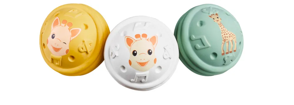 Sophie la Girafe 3 sansebolde med lyd- Sansebolde