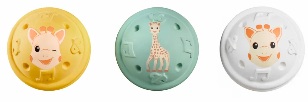 Sophie la Girafe 3 sansebolde med lyd- Sansebolde