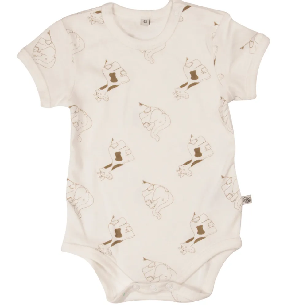 Pippi 4 Stk K/Æ Bodystockings - Offwhite 200- Multipack|Bodystocking Kortærmet