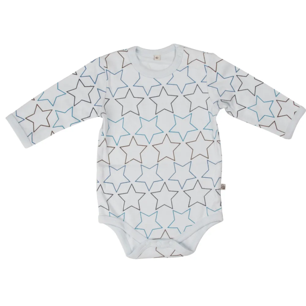 Pippi 4 Stk L/Æ Bodystockings - Lyseblå 700- Multipack|Bodystocking Langærmet