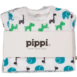 Pippi 4 Stk L/Æ Bodystockings - Lyseblå 700- Multipack|Bodystocking Langærmet