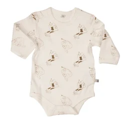 Pippi 4 Stk L/Æ Bodystockings - Offwhite 200- Multipack|Bodystocking Langærmet