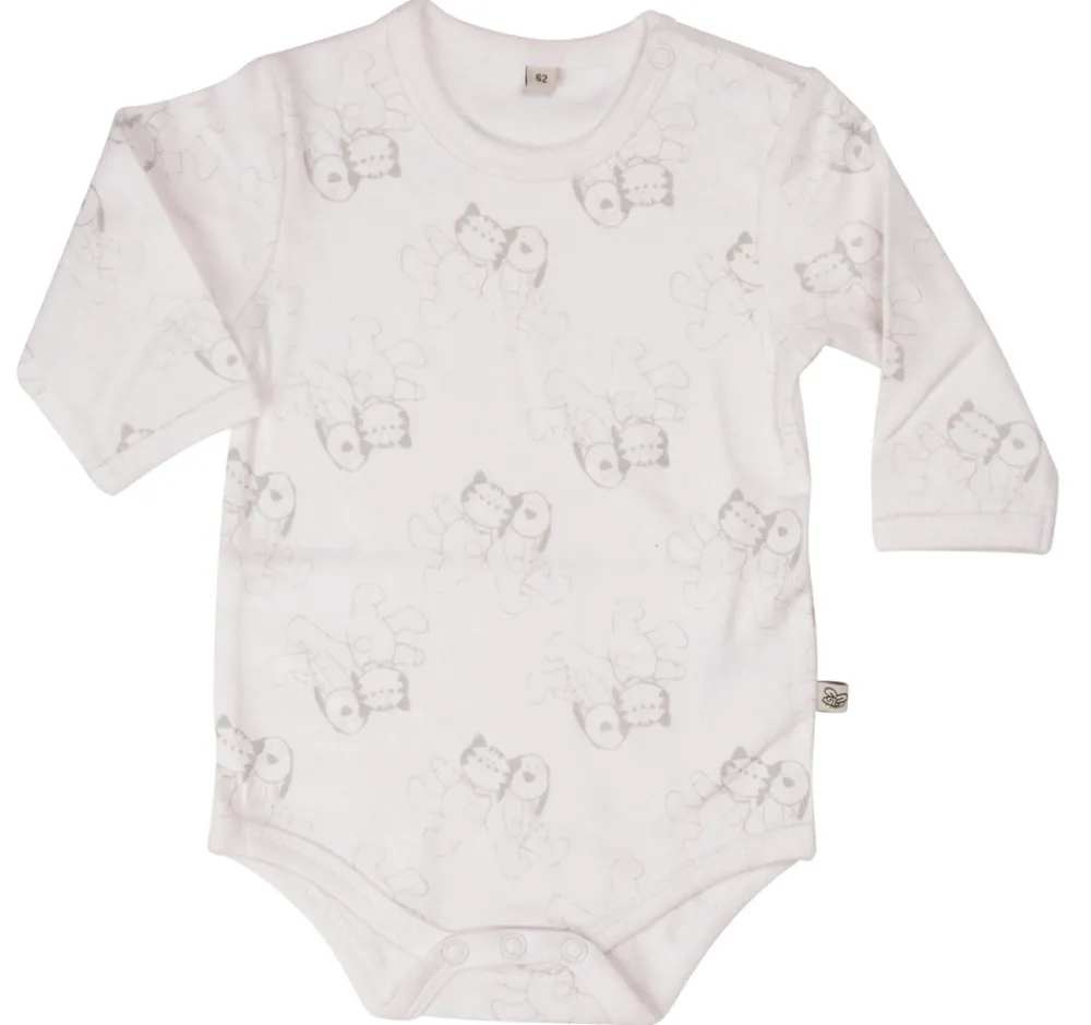 Pippi 4 Stk L/Æ Bodystockings - Offwhite 200- Multipack|Bodystocking Langærmet