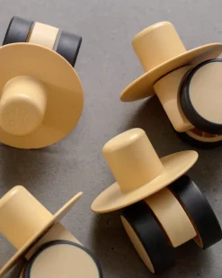 MODU 4 x Swirly wheels Honey Yellow- Store Byggesæt|Tumlemøbler