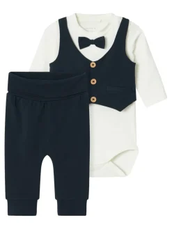 NAME IT Adam langærmet body sæt noos - DARKSAPPHI- Bodysæt