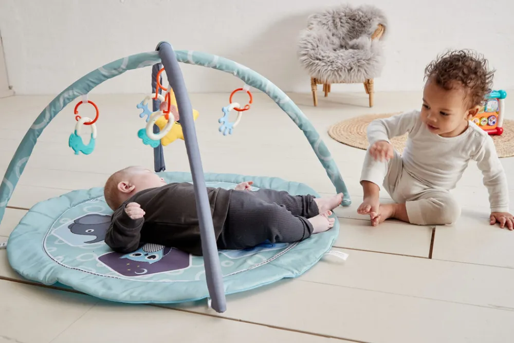 Scandinavian Baby Products Aktivitetsstativ m. 5 stykker legetøj - ZOO- Aktivitetstæpper