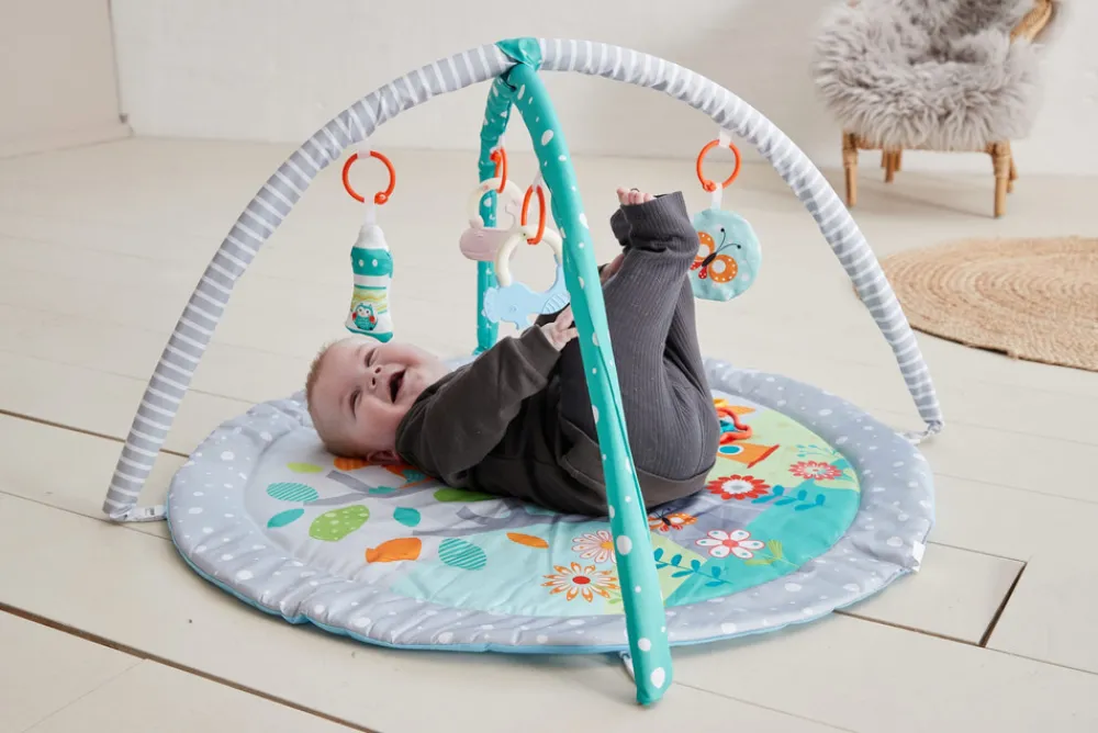 Scandinavian Baby Products Aktivitetsstativ m. 4 stykker legetøj - Skovtema- Aktivitetstæpper