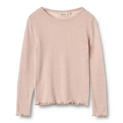 Wheat Alli Uld T-shirt Langærmet - Pale lilac- Uldoverdele|Bluser