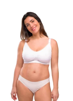 Carriwell Amme BH Med Gelé Bøjle og Indlæg - Hvid- Amme Bh'Er