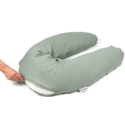 Doomoo Amme og graviditetspude - Muslin grøn-Børn Graviditetspuder|Ammepuder