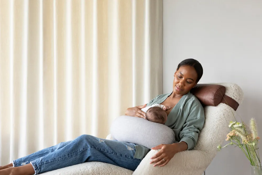 bbhugme Ammepude - grey melange-Børn Ammepuder|Graviditets- & Ammepuder