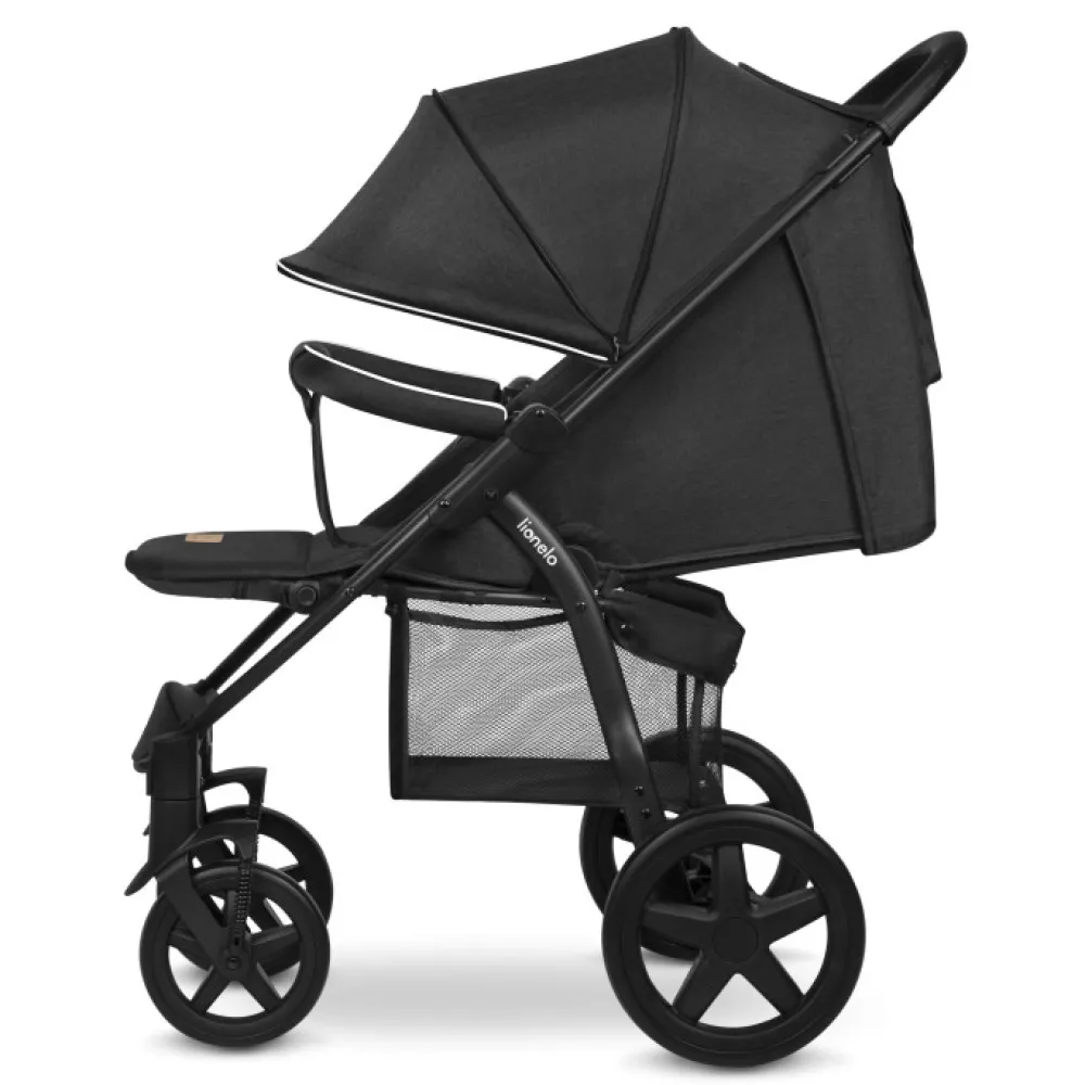 Lionelo Annet Plus klapvogn - black carbon- Klapvogne Med Flade Sæder