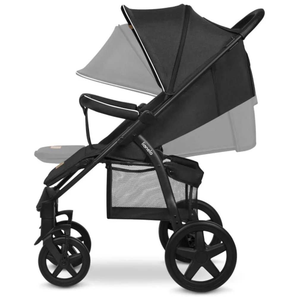 Lionelo Annet Plus klapvogn - black carbon- Klapvogne Med Flade Sæder