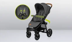 Lionelo Annet Plus klapvogn - stone caramel- Klapvogne Med Flade Sæder