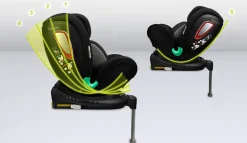 Lionelo Antoon Plus autostol - black onyx- Autostole Med Integreret Baser|Autostole 40-125 Cm (0-6 År)