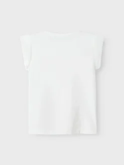 NAME IT Asbiri stitch ss t-shirt - BRIGHTWHIT- T-Shirts & Toppe