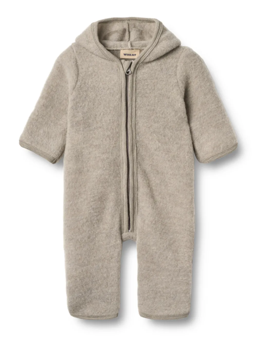 Wheat Ata Uld Fleece Heldragt - Khaki melange- Køredragter|Ulddragter