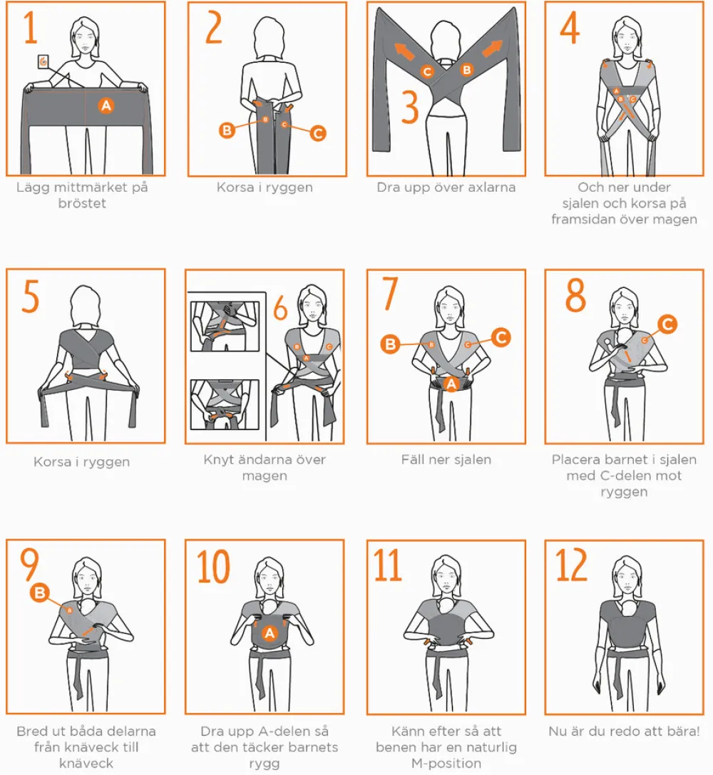 Ergobaby Aura Strækvikle - Soft Black- Bæreseler & Vikler