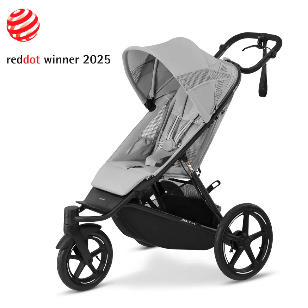 Cybex Avi Spin - Fog Grey- Løbevogne|Klapvogne Med Flade Sæder