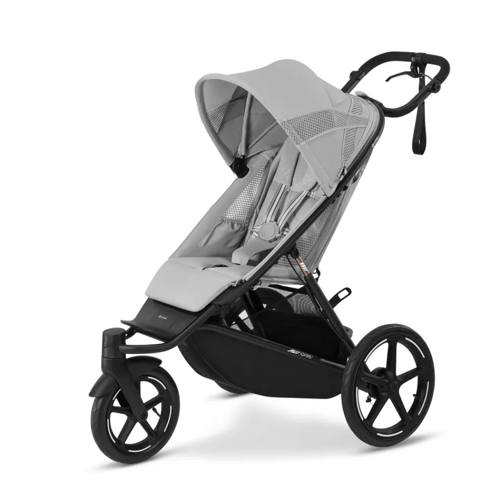 Cybex Avi Spin - Fog Grey- Løbevogne|Klapvogne Med Flade Sæder