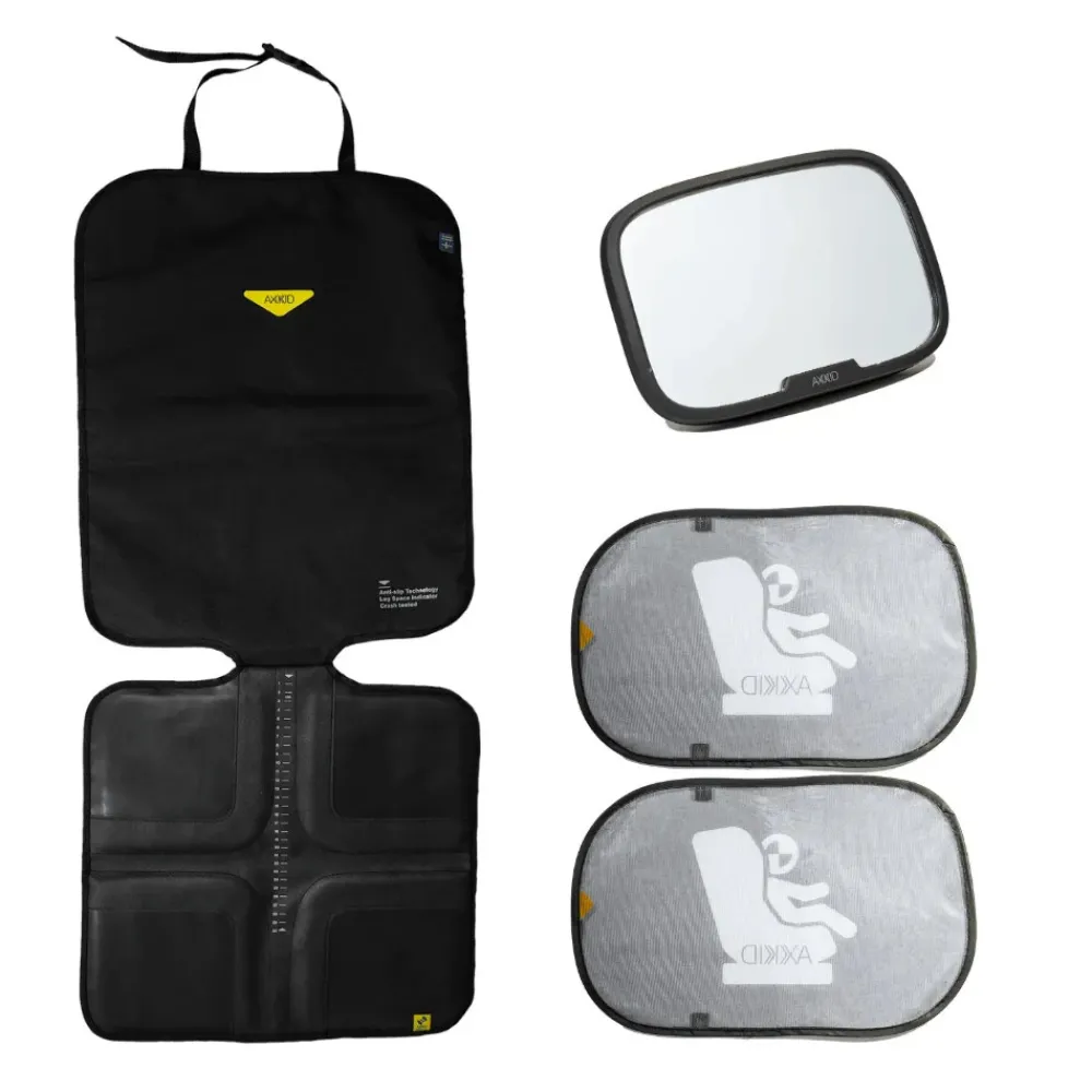 AXKID Swedish Safety Kit Classic- Sædebeskyttere & Organisere|Solskærme