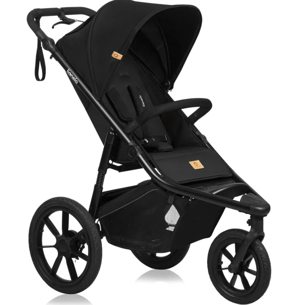 Lionelo Azura - black onyx- Klapvogne Med Flade Sæder