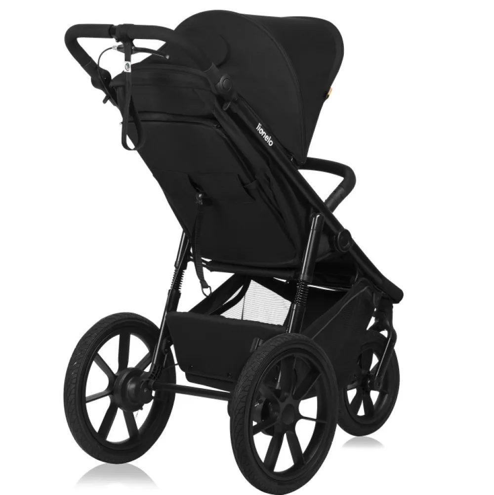 Lionelo Azura - black onyx- Klapvogne Med Flade Sæder