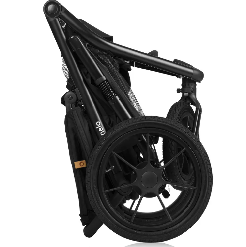 Lionelo Azura - black onyx- Klapvogne Med Flade Sæder