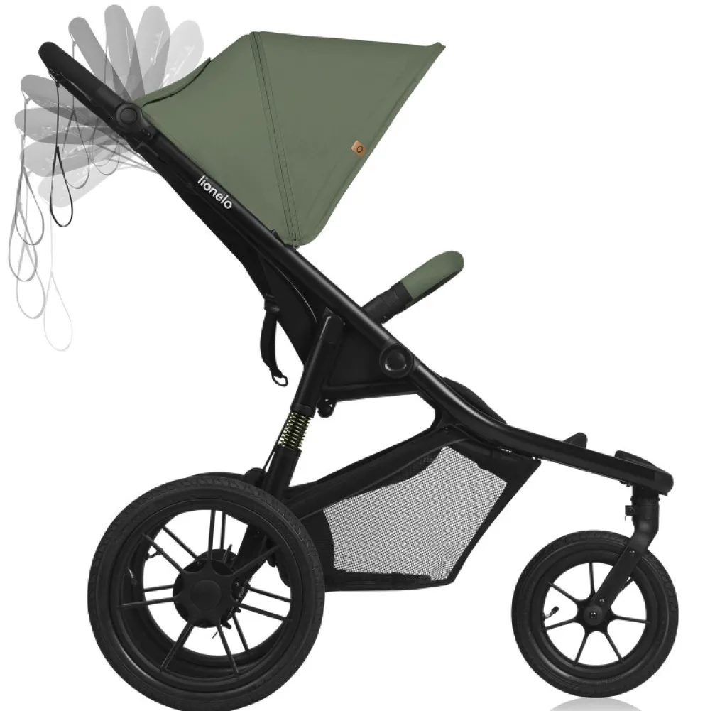 Lionelo Azura - green forest- Klapvogne Med Flade Sæder