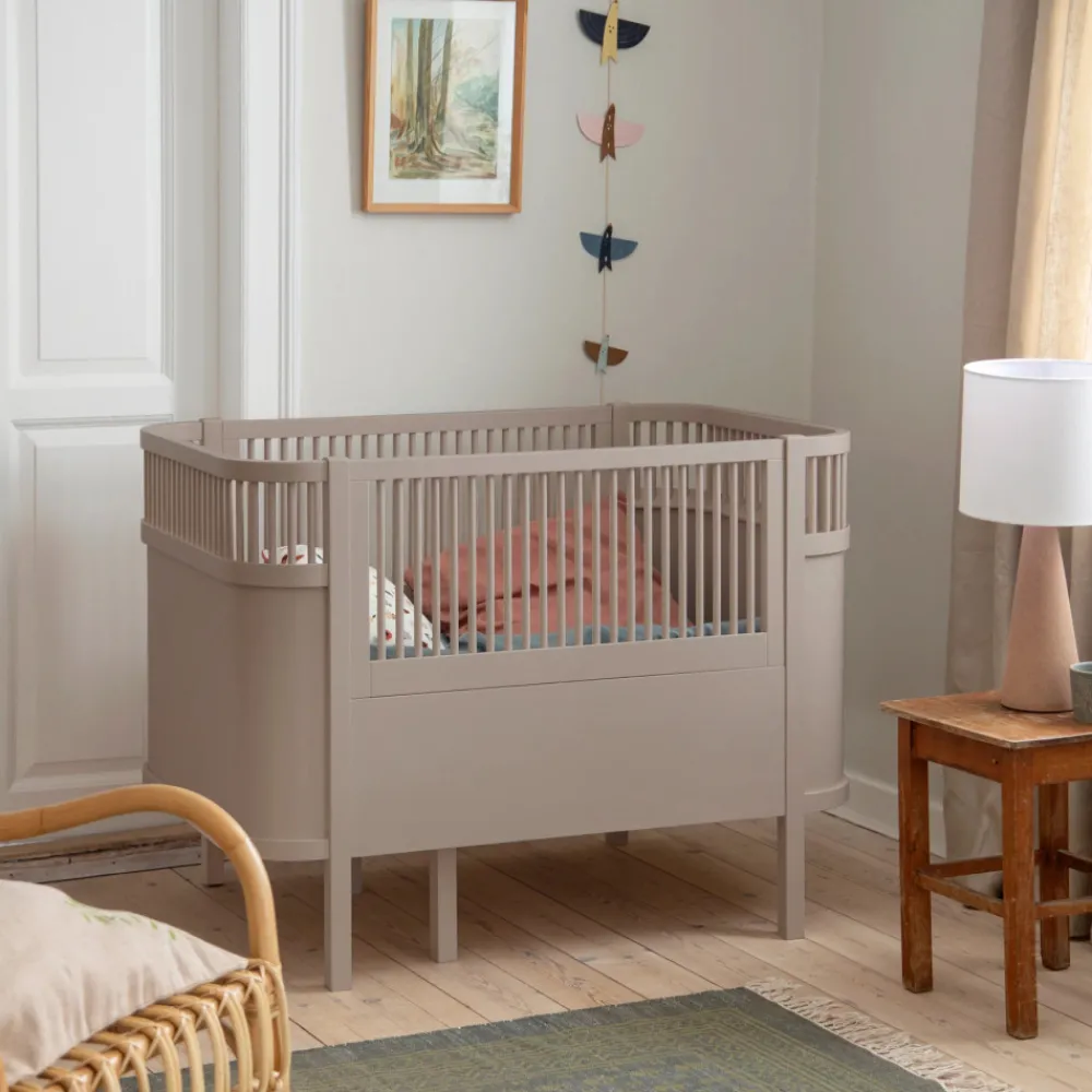 Sebra Baby & Jr. seng - jetty beige - FSC®-Børn Tremmesenge
