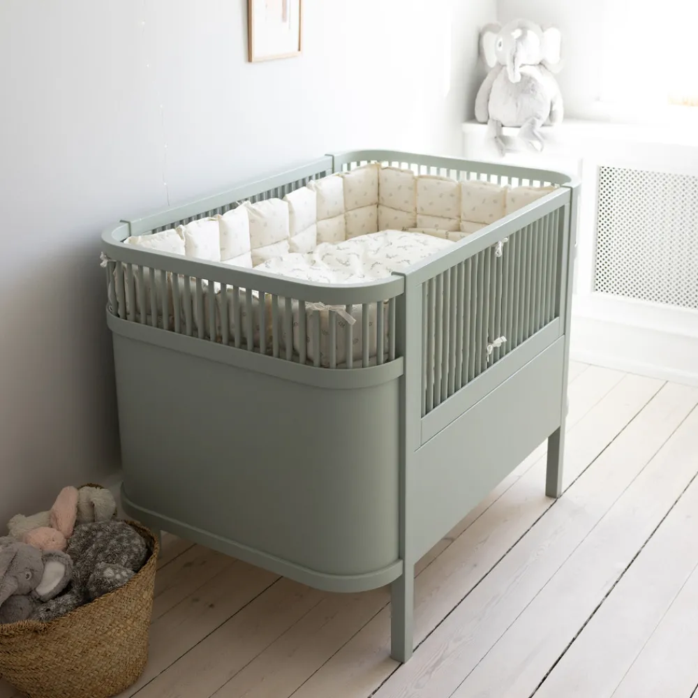Sebra Baby & Jr. seng - mist green - FSC®-Børn Tremmesenge