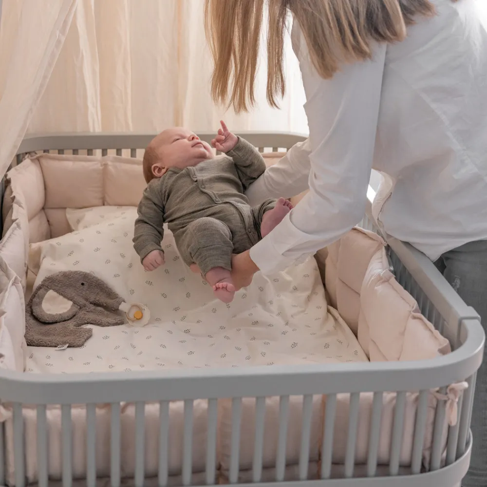 Sebra Baby & Jr. seng - stone grey - FSC®-Børn Tremmesenge