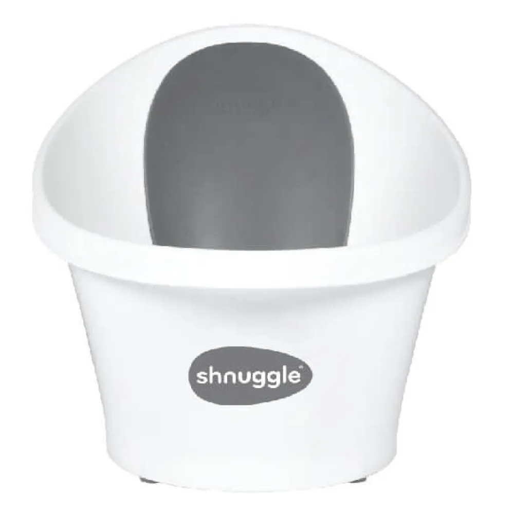 SHNUGGLE Baby badekar - hvid/grå- Badekar, Stativer & Badestole