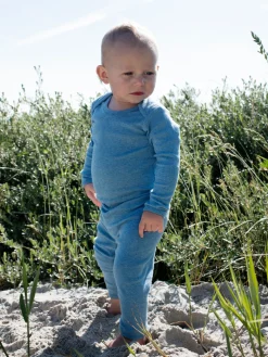 Serendipity Organics Baby Body - AZUR- Bodystocking Langærmet