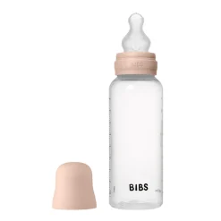 BIBS Baby Bottle Silicone 1 pack 270 ml Blush- Sutteflasker