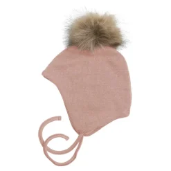 Racing kids Baby Djævlehue m. Kvast - Dusty rose- Babyhjelme|Uldhuer, Uldvanter & Uldfutter