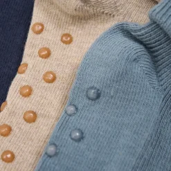 BeKids Baby rib Strømper w. ABS - Stormy Weather- Multipack|Skridsikre Strømper