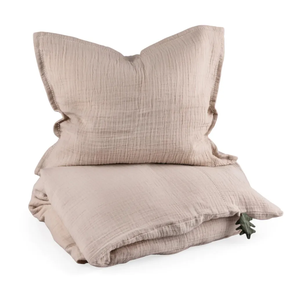 Sebra Baby sengetøj musselin - seabreeze beige-Børn Sengetøj