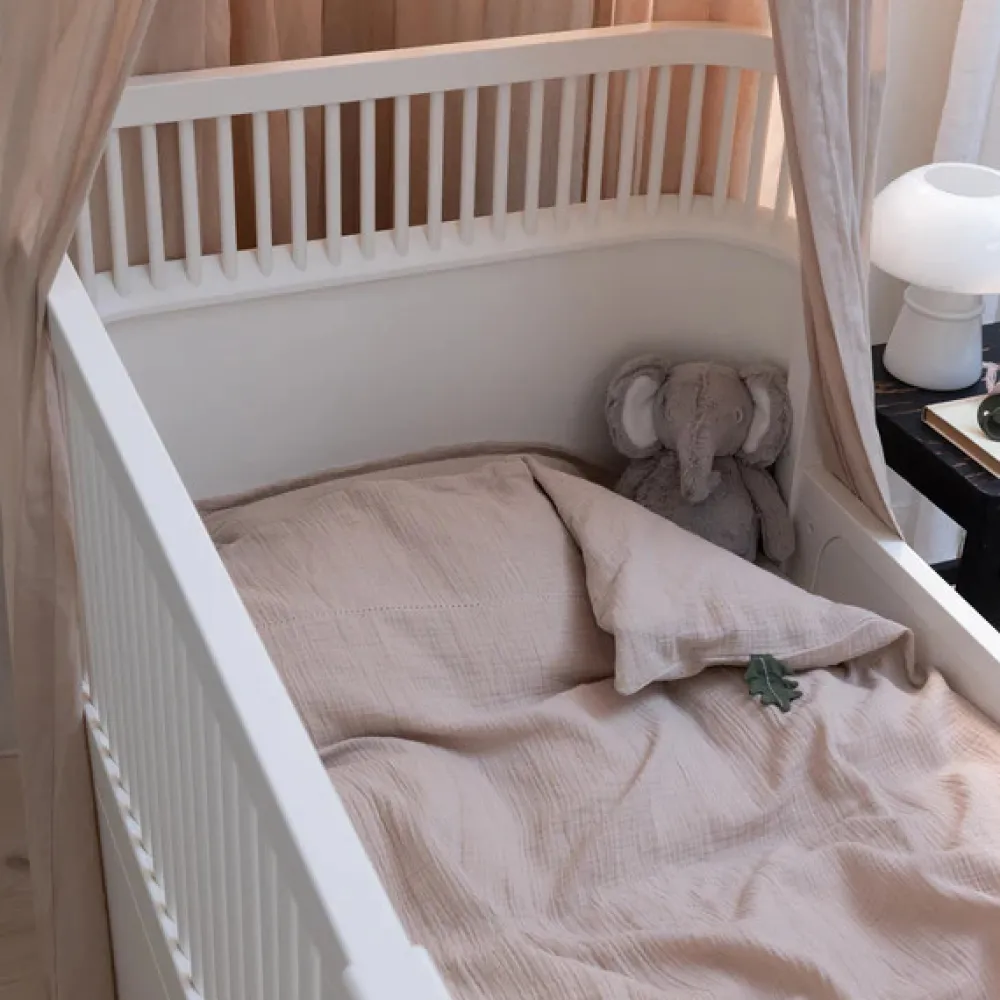 Sebra Baby sengetøj musselin - seabreeze beige-Børn Sengetøj