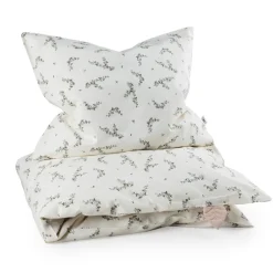 Sebra Baby sengetøj, powder blossom, beige 100x70-Børn Sengetøj