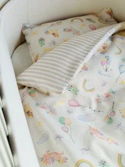 All By Voss Baby sengetøj, Unicorn Rose/Beige 70x100 cm-Børn Sengetøj