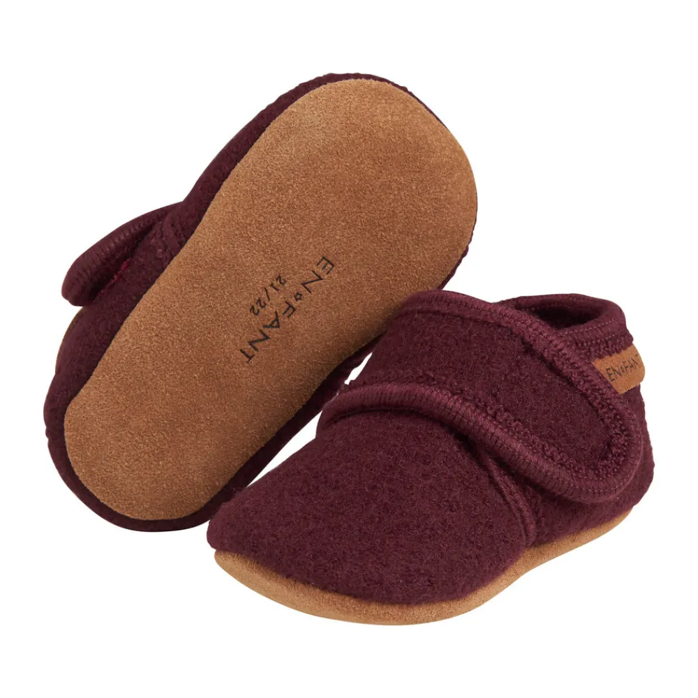 En Fant Baby wool slippers - Winetasting- Uld Hjemmesko